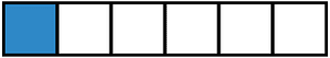 Blue Rectangle Fraction 1:6