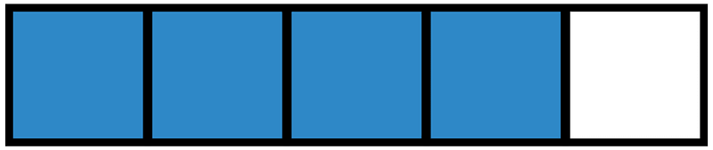 Blue Rectangle Fraction 4:5