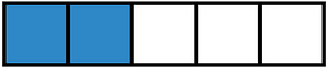 Blue Rectangle Fraction 2:5