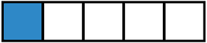 Blue Rectangle Fraction 1:5
