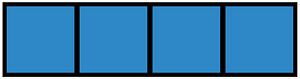 Blue Rectangle Fraction 4:4