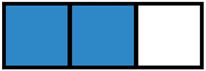 Blue Rectangle Fraction 2:3