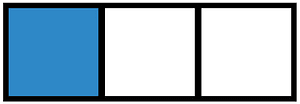 Blue Rectangle Fraction 1:3