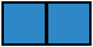 Blue Rectangle Fraction 2:2