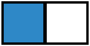 Blue Rectangle Fraction 1:2