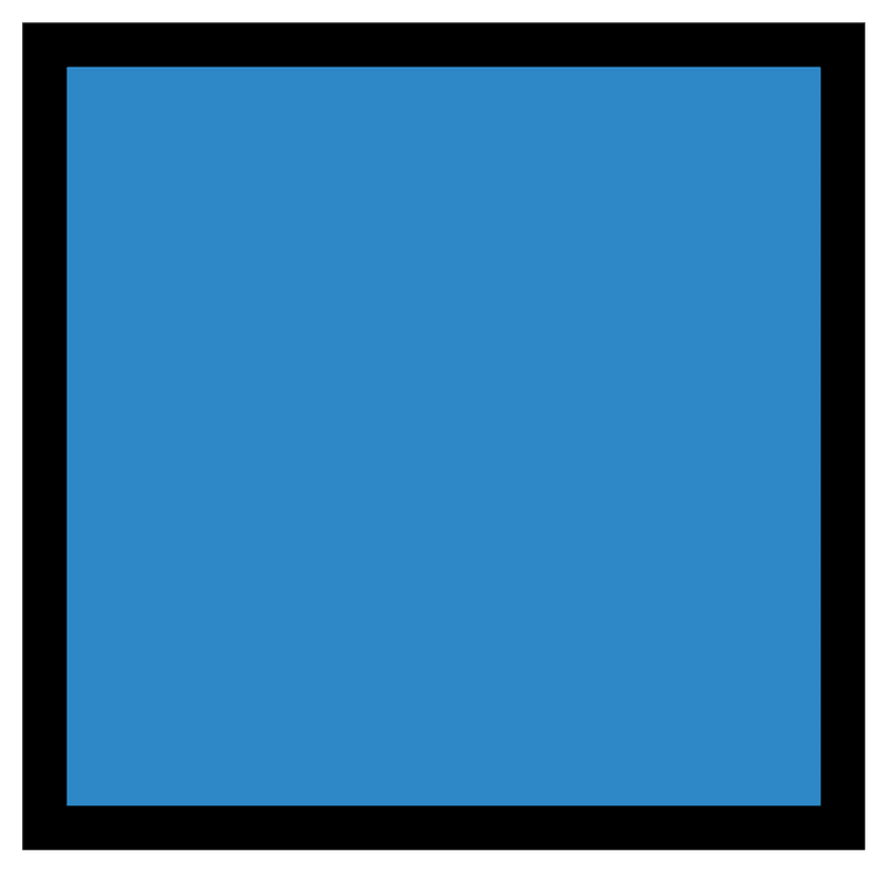 Blue Rectangle Fraction 1:1