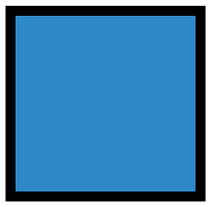 Blue Rectangle Fraction 1:1