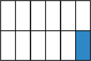 Blue Rectangle Fraction 1:12