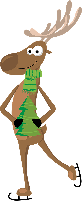 Deer with small Christmas tree