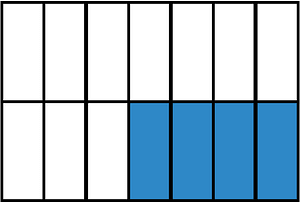 Blue Rectangle Fraction 4:14