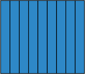 Blue Rectangle Fraction 9:9