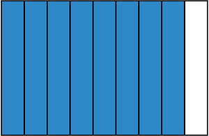 Blue Rectangle Fraction 8:9