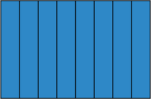 Blue Rectangle Fraction 8:8