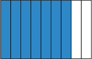 Blue Rectangle Fraction 7:9