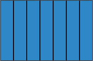 Blue Rectangle Fraction 7:7