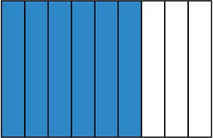 Blue Rectangle Fraction 6:9