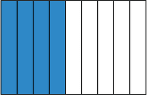 Blue Rectangle Fraction 4:9