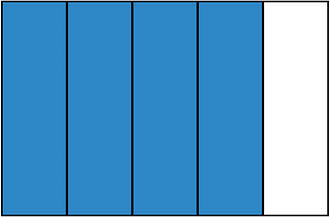 Blue Rectangle Fraction 4:5