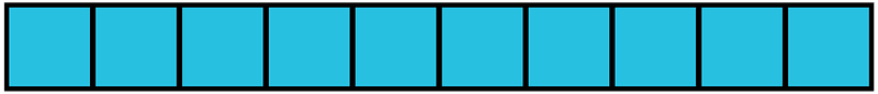 Cerulean-Blue Rectangle Fraction 10:10