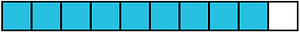 Cerulean-Blue Rectangle Fraction 9:10