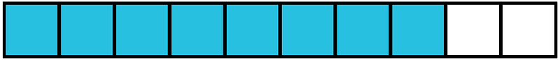 Cerulean-Blue Rectangle Fraction 8:10