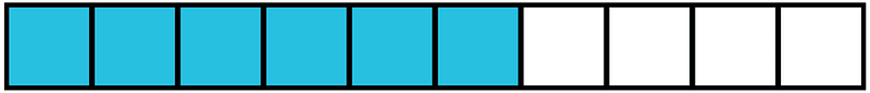 Cerulean-Blue Rectangle Fraction 6:10
