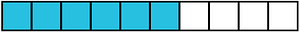 Cerulean-Blue Rectangle Fraction 6:10
