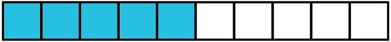 Cerulean-Blue Rectangle Fraction 5:10