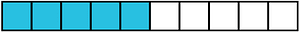 Cerulean-Blue Rectangle Fraction 5:10