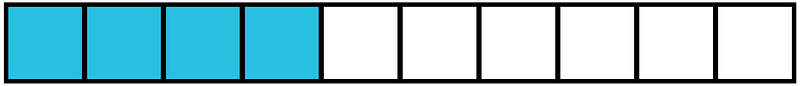 Cerulean-Blue Rectangle Fraction 4:10