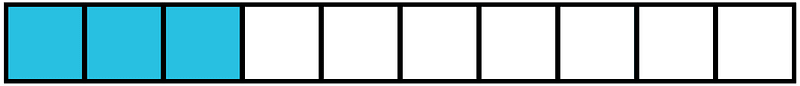 Cerulean-Blue Rectangle Fraction 3:10