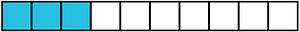 Cerulean-Blue Rectangle Fraction 3:10