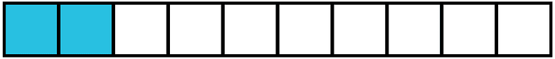 Cerulean-Blue Rectangle Fraction 2:10