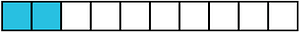 Cerulean-Blue Rectangle Fraction 2:10
