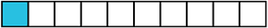 Cerulean-Blue Rectangle Fraction 1:10
