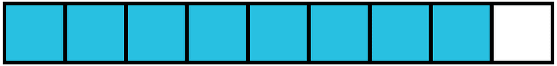 Cerulean-Blue Rectangle Fraction 8:9