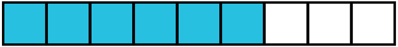 Cerulean-Blue Rectangle Fraction 6:9