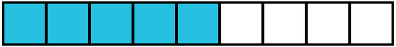 Cerulean-Blue Rectangle Fraction 5:9