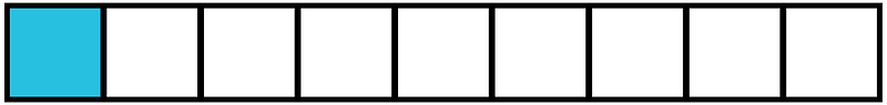 Cerulean-Blue Rectangle Fraction 1:9