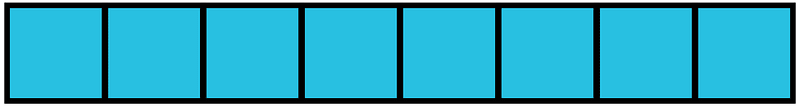 Cerulean-Blue Rectangle Fraction 8:8