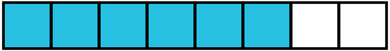 Cerulean-Blue Rectangle Fraction 6:8