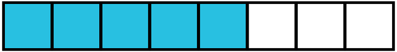 Cerulean-Blue Rectangle Fraction 5:8
