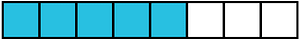 Cerulean-Blue Rectangle Fraction 5:8