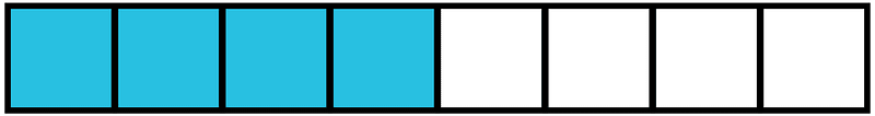 Cerulean-Blue Rectangle Fraction 4:8