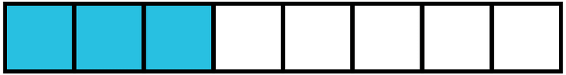Cerulean-Blue Rectangle Fraction 3:8