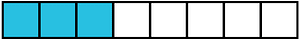 Cerulean-Blue Rectangle Fraction 3:8