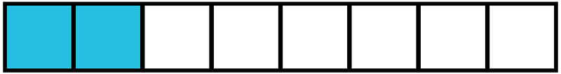 Cerulean-Blue Rectangle Fraction 2:8