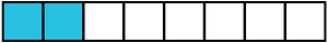 Cerulean-Blue Rectangle Fraction 2:8