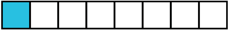 Cerulean-Blue Rectangle Fraction 1:8