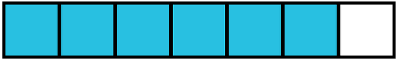 Cerulean-Blue Rectangle Fraction 6:7